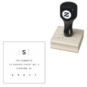 Tampons Encreurs Adresse de retour monogramme moderne (Tamponné)