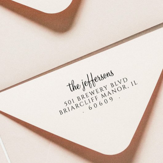 Tampons Encreurs Adresse de retour Nom de script personnalisé simpl