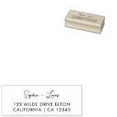 Tampons Encreurs Adresse de retour personnalisée Couple de script m (Tamponné)