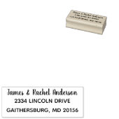 Tampons Encreurs Adresse de retour personnalisée simple en couple (Tamponné)