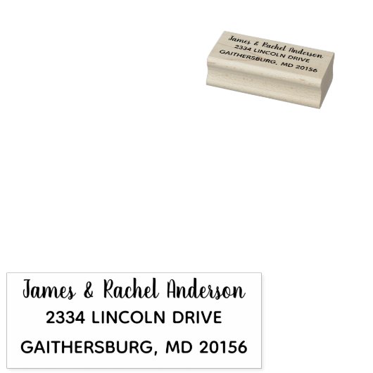 Tampons Encreurs Adresse de retour personnalisée simple en couple (Tamponné)