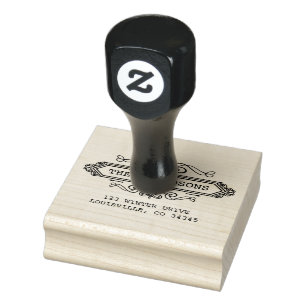 Tampons Encreurs Adresse de retour personnalisée vintage ornemental