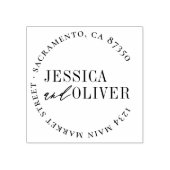 Tampons Encreurs Adresse de retour ronde Mariage Classic Names (Impression)