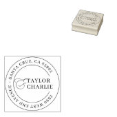 Tampons Encreurs Adresse de retour ronde Mariage classique (Tamponné)