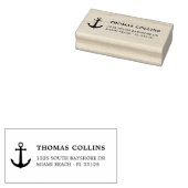 Tampons Encreurs Adresse de retour simple Ancre classique | Bois (Tamponné)