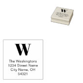 Tampons Encreurs Adresse de retour simple en gras monogramme person (Tamponné)