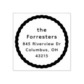 Tampons Encreurs Adresse de retour simple mignon ripple arête (Impression)