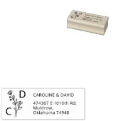 Tampons Encreurs Adresse de retour simple Monogramme (Tamponné)