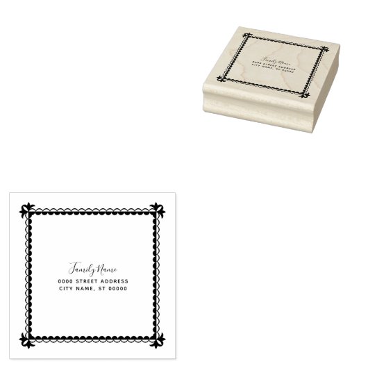 Tampons Encreurs Adresse de retour simple Timbre en caoutchouc (Tamponné)