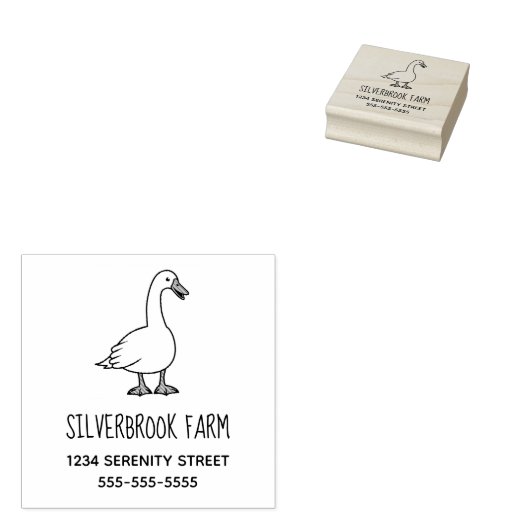 Tampons Encreurs Adresse d'entreprise de Goose Farm (Tamponné)