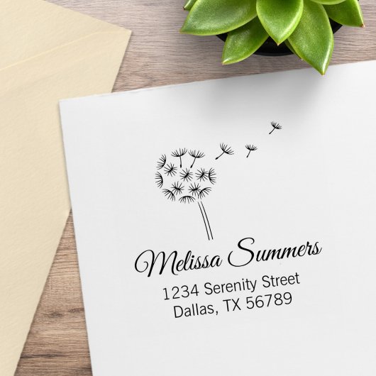 Tampons Encreurs Adresse des parachutes de fleur de Dandelion