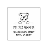 Tampons Encreurs Adresse du Chien à Puce souriant (Impression)