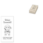 Tampons Encreurs Adresse du petit guerrier de Ninja (Tamponné)