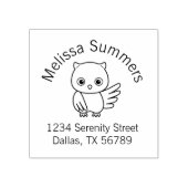 Tampons Encreurs Adresse du petit hibou mignon (Impression)