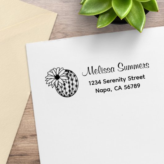 Tampons Encreurs Adresse Fleur Cactus