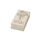 Tampons Encreurs Adresse Fleurs de Pâquerette dans un Pot Mason (Tampon)