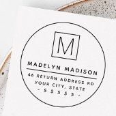 Tampons Encreurs Adresse initiale minimale de retour d'arrondi