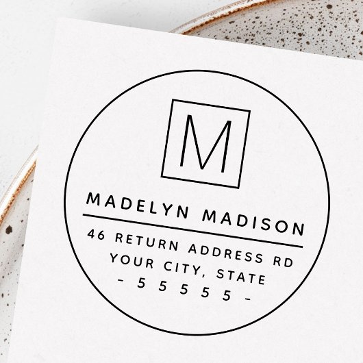 Tampons Encreurs Adresse initiale minimale de retour d'arrondi