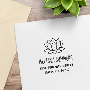 Tampons Encreurs Adresse Lotus Flower