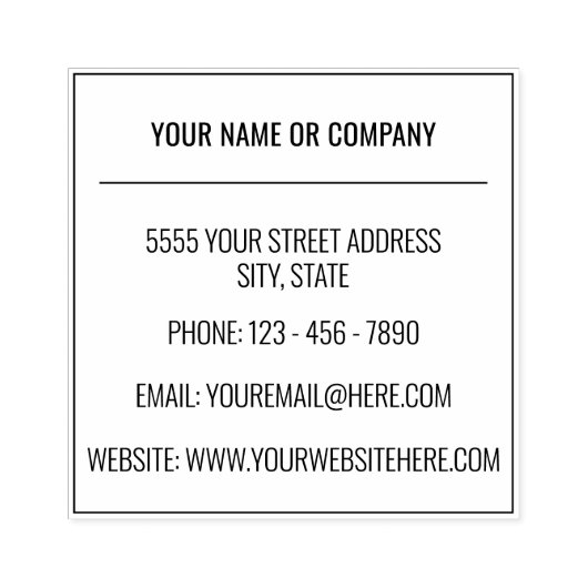 Tampons Encreurs Adresse personnalisée Coordonnées Timbre en caoutc (Impression)