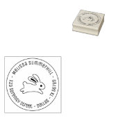 Tampons Encreurs Adresse ronde lapin en cours (Tamponné)
