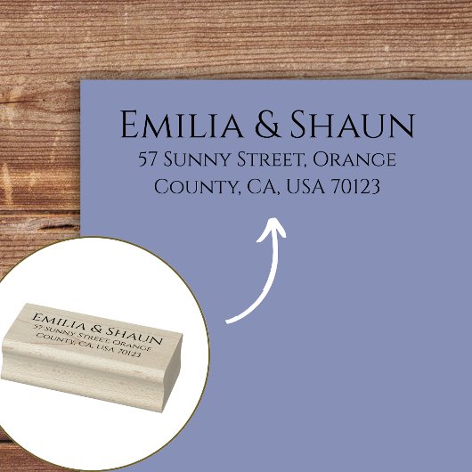 Tampons Encreurs Adresse rustique Ancien Timbre d'art en bois de l'