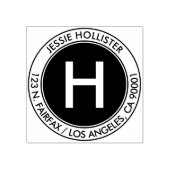 Tampons Encreurs Adresse simple et monogramme initial #2 (Impression)