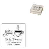Tampons Encreurs Adresse Teacup et Cake (Tamponné)