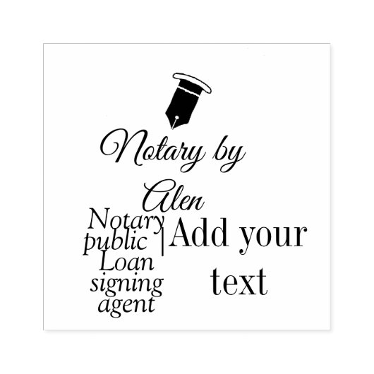 Tampons Encreurs Agent de signature de prêt public notaire ajouter  (Impression)