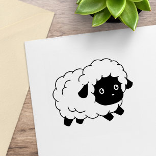 Tampons Encreurs Agneau à mouton noir mignon
