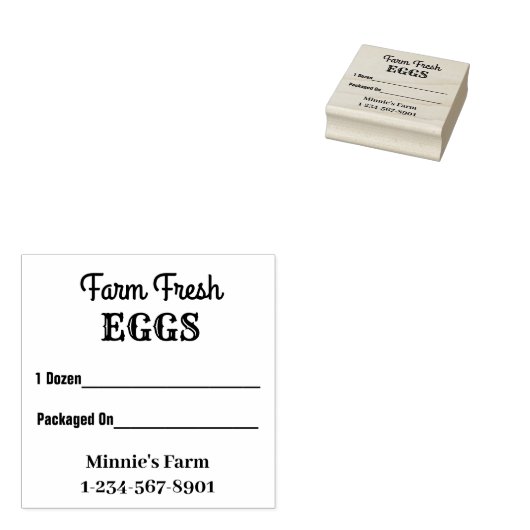 Tampons Encreurs Agritourisme OEufs frais Timbre d'art en bois (Tamponné)