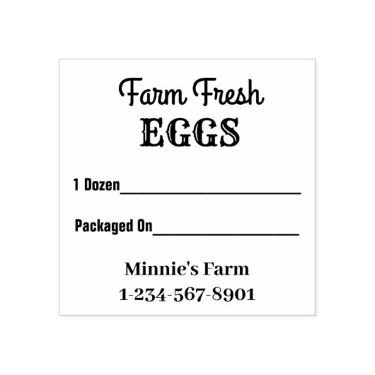 Tampons Encreurs Agritourisme OEufs frais Timbre d'art en bois (Impression)