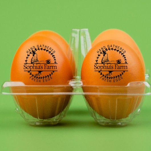 Tampons Encreurs Agritourisme rustique Nom frais Oeuf de poulet