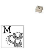 Tampons Encreurs Aiguille mignonne Bois Monogramme animal initial (Tamponné)