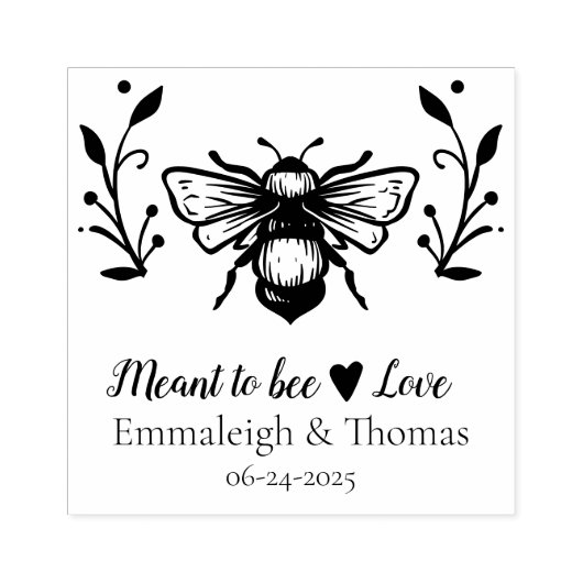 Tampons Encreurs Aimer l'abeille - Timbre pour mariage (Impression)