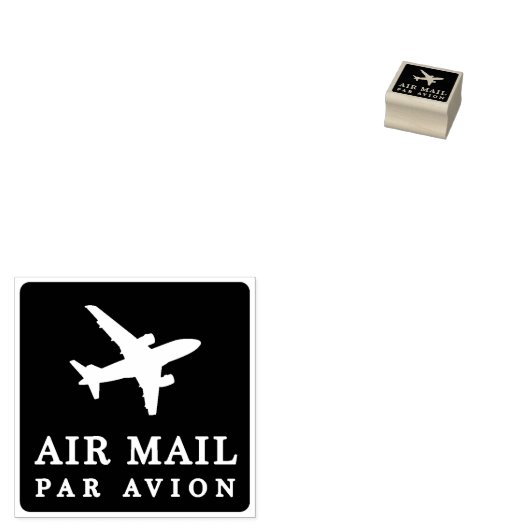 Tampons Encreurs AIR MAIL PAR AVION 飛行機 エアメールスタンプ airplane ラバースタンプ (Tamponné)
