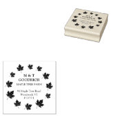 Tampons Encreurs Airy Circle of Maple Feuilles Adresse de retour. (Tamponné)