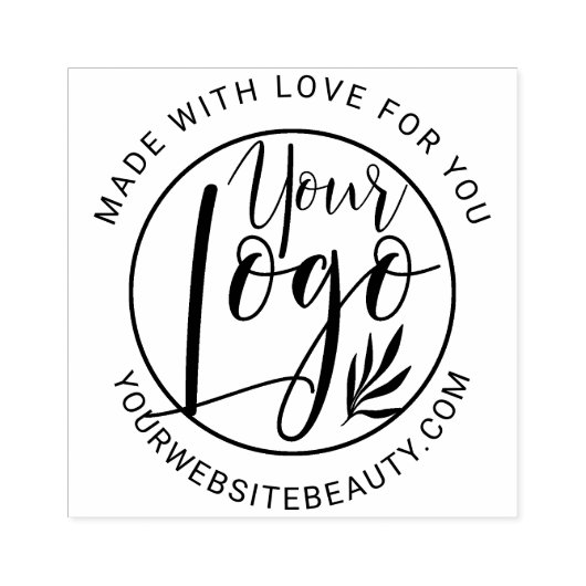 Tampons Encreurs Ajoutez votre logo fait avec amour moderne simple (Impression)