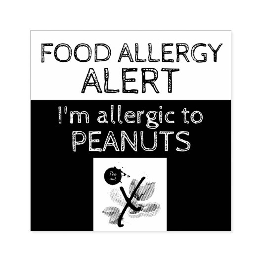 Tampons Encreurs Alerte d'allergie aux aliments pour arachides (Impression)