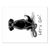 Tampons Encreurs Allons-y ! Black Labrador Retriever - mignon chien (Impression)