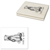 Tampons Encreurs Allons-y ! Marche à pied à Terrier Chien (1b2) (Tamponné)