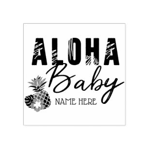 Tampons Encreurs Aloha Baby Ananas Fleurs tropicales Nouveau bébé