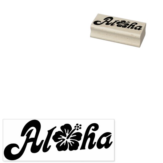 Tampons Encreurs Aloha Hibiscus - solide design Hawaii + vos idées (Tamponné)