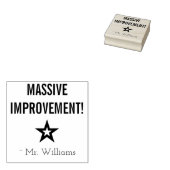 Tampons Encreurs "AMÉLIORATION MASSIVE !" + Nom de l'éducateur pers (Tamponné)