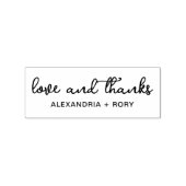 Tampons Encreurs Amour et Merci Bois de Script Simple (Impression)
