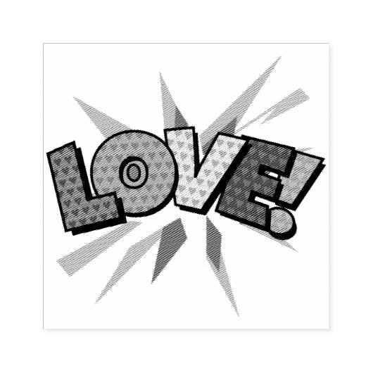 Tampons Encreurs Amour Fun rétro bande dessinée Pop Art (Impression)