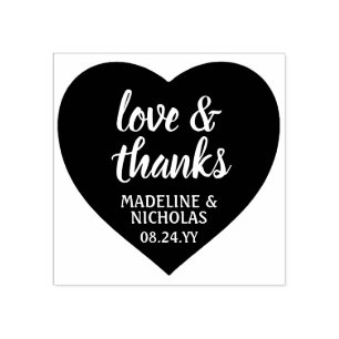 Tampons Encreurs Amour & Merci Simple Heart Mariage Merci
