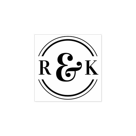 Tampons Encreurs Ampersan moderne classique et Initiales de deux mo (Impression)