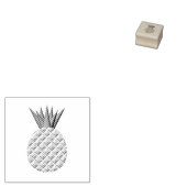 Tampons Encreurs Ananas En Noir Et Blanc (Tamponné)