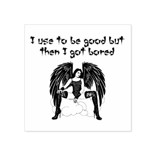 Tampons Encreurs Ancien être bon mauvais Angel Art original (Impression)